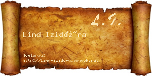 Lind Izidóra névjegykártya